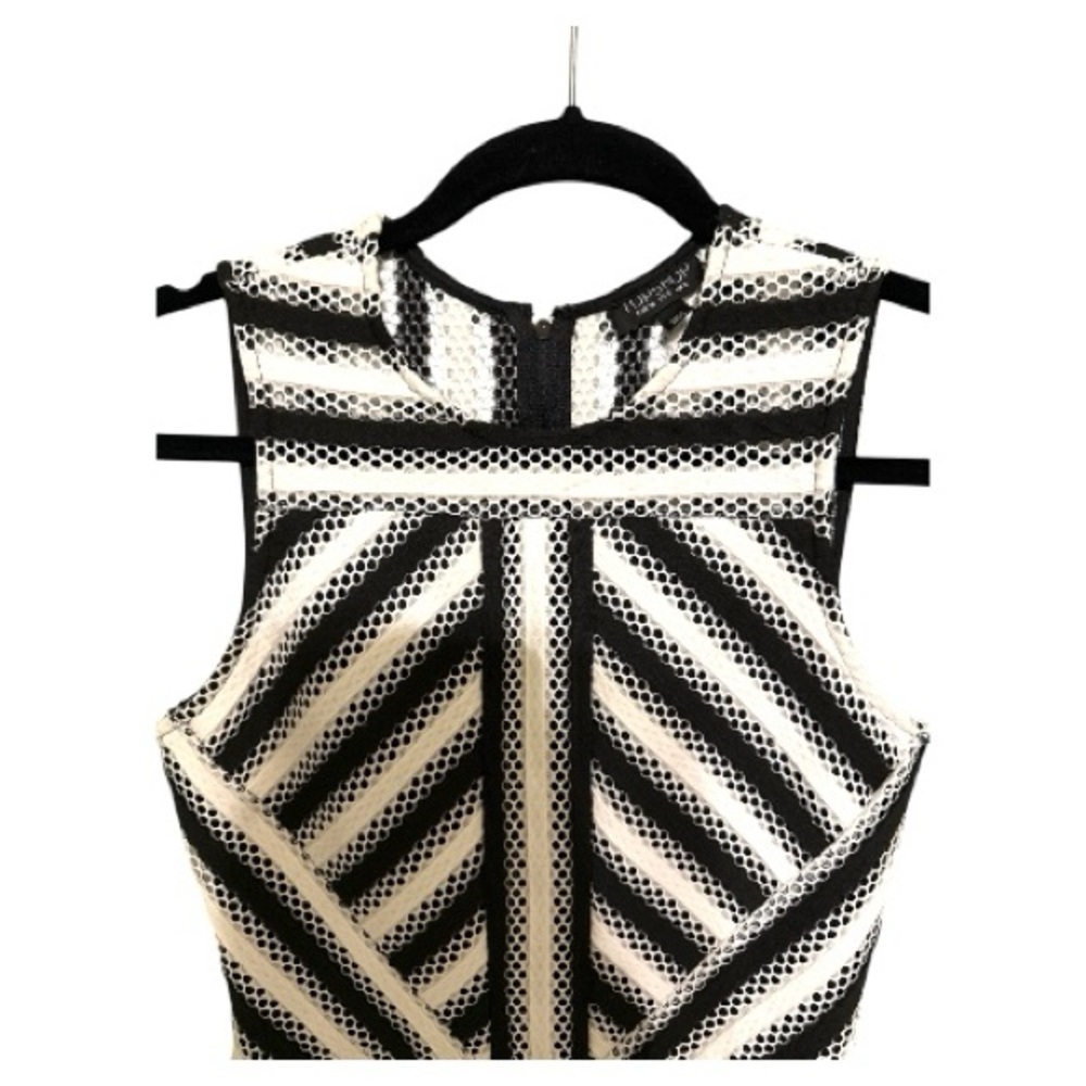 Topshop Airtex Mesh Stripe Midi Dress size 4 - Picture 4 of 6